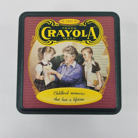 Vintage 1994 Crayola Crayon Tin Collectible Binney & Smith USA Container Box - Picture 2 of 7